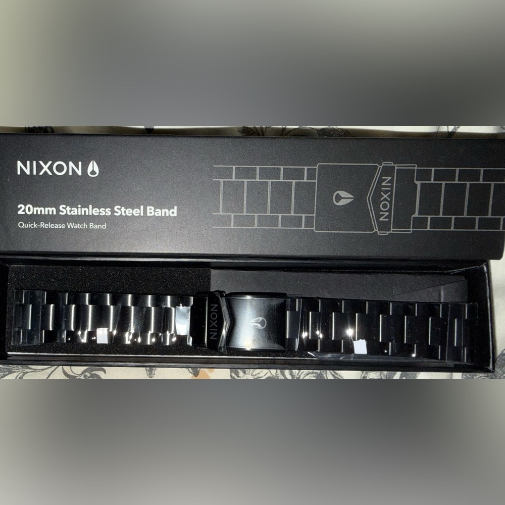 Nixon All Black 20mm Stainless Steel Band